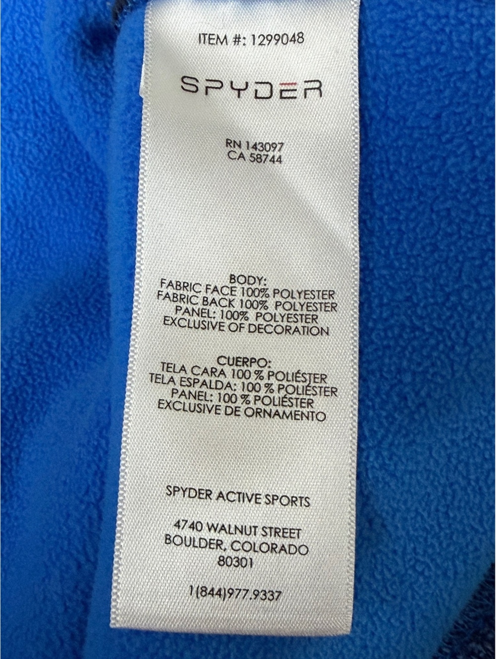 Spyder Outbound Men's Large Blue Half Zip Knit Fleece Pullover Outdoor Winter - Picture 3 of 11